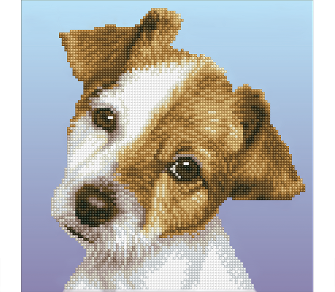 Diamond Art - Puppy - 30 x 30 cm by Diamond Dotz in Diamond Art